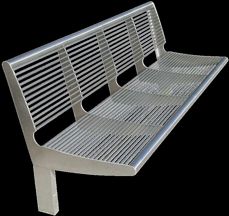 Sitzbank CARPI mit Rückenlehne, Breite 1800 mm