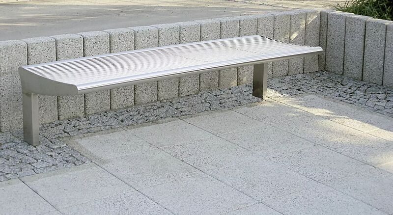 Sitzbank CARPI ohne Rückenlehne, Breite 1800 mm, gerade Ausführung