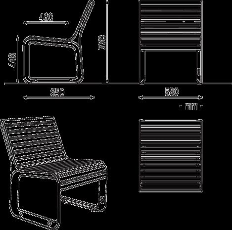 Sitz PORTIQOA m. R., 1-Sitzer