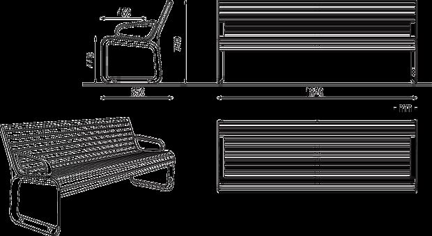 Sitzbank PORTIQOA m. R. + A.