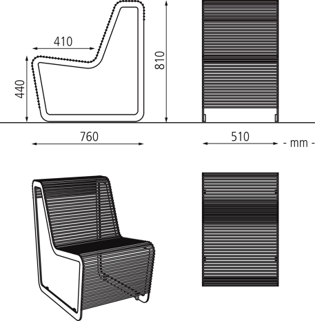 Sitzhocker LIMPIDO mit RL