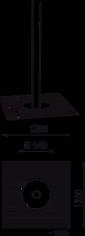 ARBOTTURA quadratisch, 1200 mm, o. Gitter