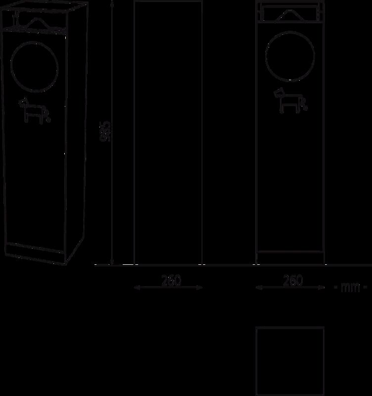 Hundetoilette CRYSTAL aus Edelstahl