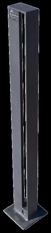 Poller ELIAS mit Stadtwappen, in RAL 7016 anthrazitgrau