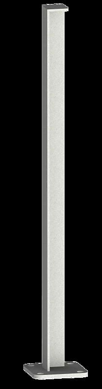 Poller LOT zum Aufdübeln bei +/- 0 mm, in RAL 9006 weißaluminium