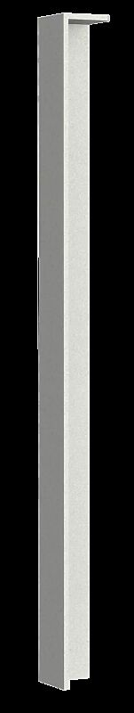 Poller LOT zum Aufdübeln bei -100 mm, in RAL 9006 weißaluminium