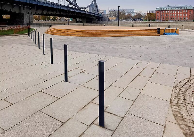 Poller LOT zum Aufdübeln bei -100 mm, in RAL 7016 anthrazitgrau