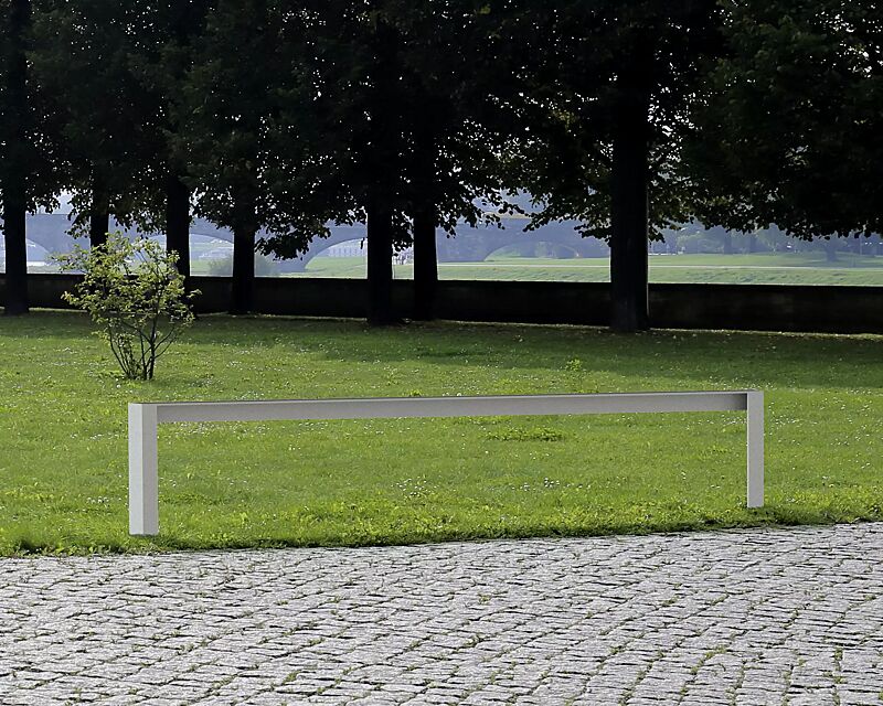 Rabattengeländer LOTLIMIT, in RAL 9006 weißaluminium