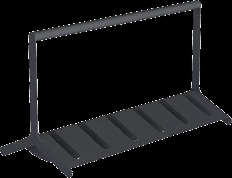 Fahrradständer VELO mit Griffstange, doppelseitig, 6 Stellplätze, in RAL 7016 anthrazitgrau