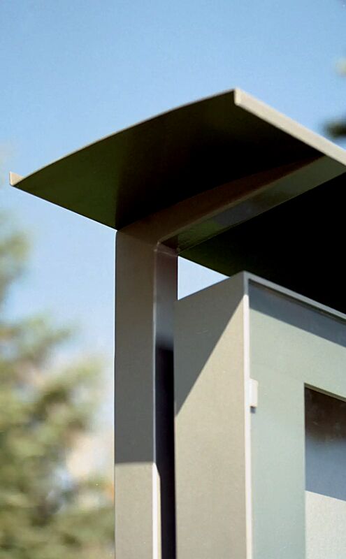 Überdachung Schaukasten C-LIGHT IF in RAL 9007 graualuminium