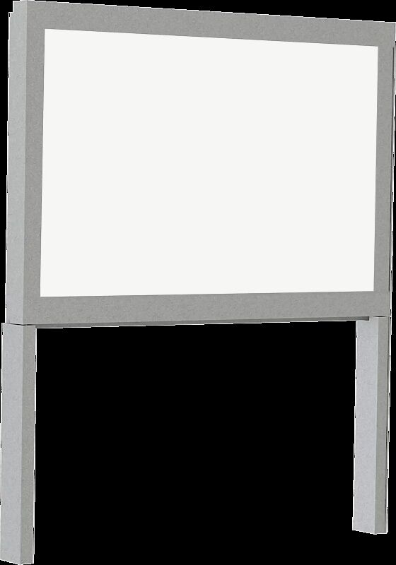 Schaukasten C-LIGHT IF mit Rechteckrohrständern zum Aufdübeln, in RAL 9007 graualuminium