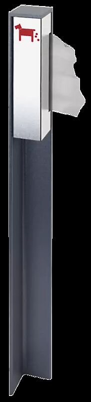 Hundekottütenspender VALET, Stahlteile in RAL 7016 anthrazitgrau