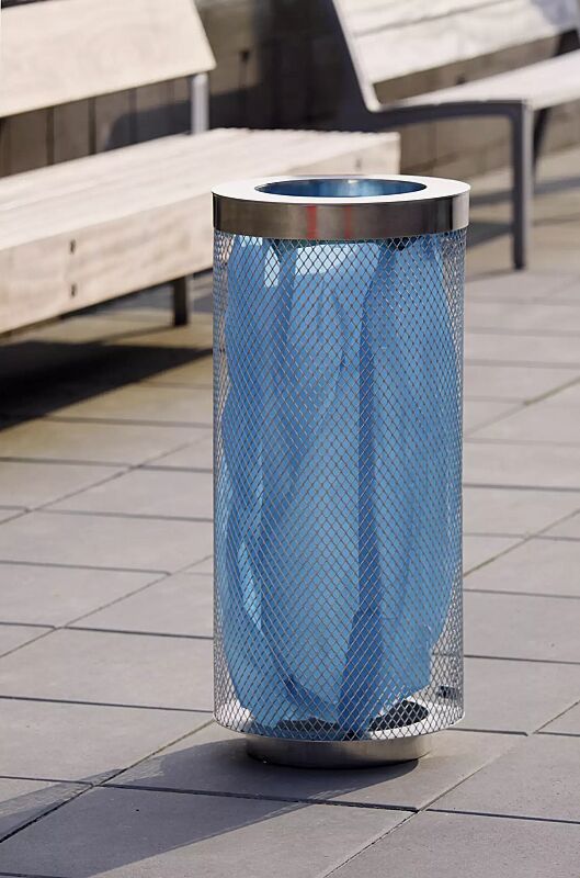 Abfallbehälter AEROPORTO aus Edelstahl