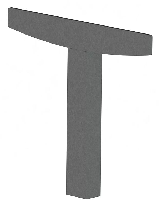 Fuß seitlich für gebogene Sitzbank VERA SOLO, in RAL 7016 anthrazitgrau