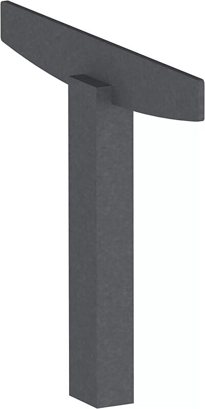 mittiger Fuß für Einzelelemente VERA SOLO, in RAL 7016 anthrazitgrau