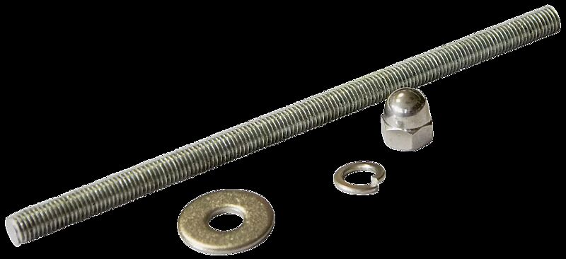 Gewindestangen (4 Stück) M 12 x 200 Stahl, galvanisch verzinkt