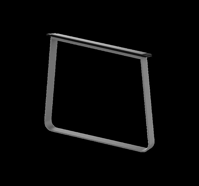 Anlehnbügel IGLAU, Breite 833 mm, in RAL 9007 graualuminium