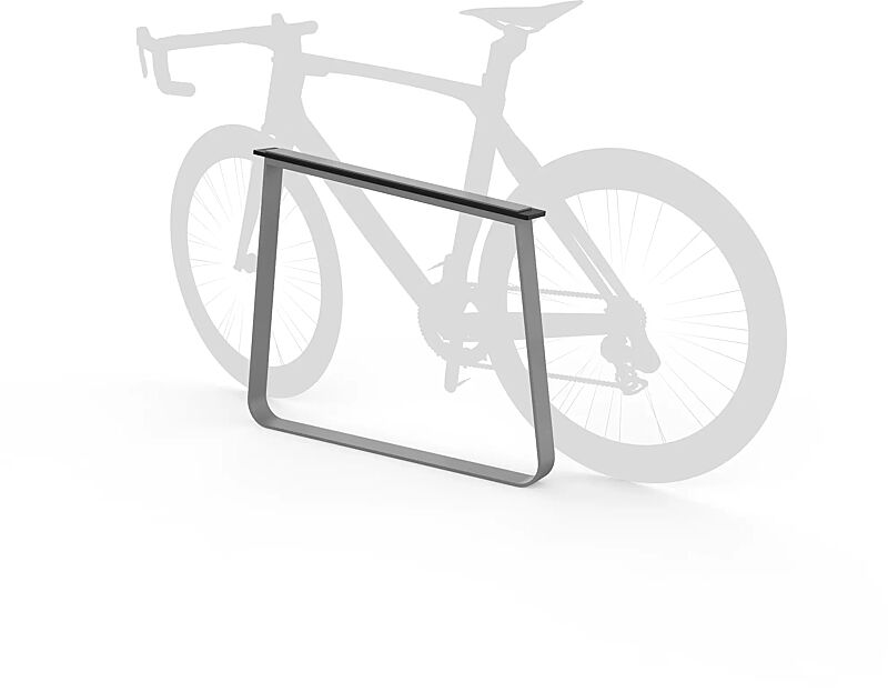 Anlehnbügel IGLAU, Breite 833 mm, in RAL 9007 graualuminium