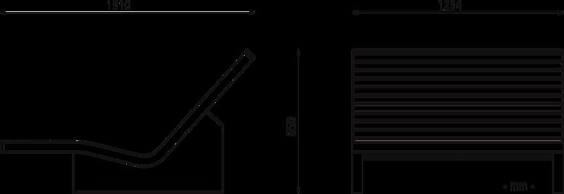 Doppelliegebank IGLAU mit Holzbelattung