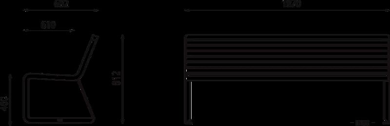 Sitzbank IGLAU MODERN mit Rückenlehne