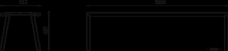 Sitzbank EGER MODERN ohne Rückenlehne
