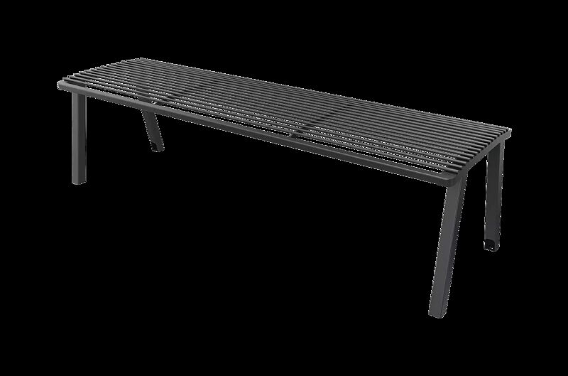 Sitzbank EGER MODERN ohne Rückenlehne, in RAL 7016 anthrazitgrau