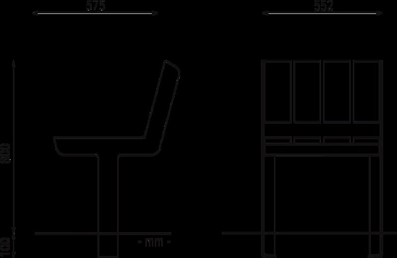 Sitz UNOLA CENTRO mit Rückenlehne