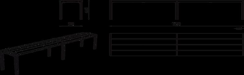 Sitzbank MIELA ohne Rückenlehne