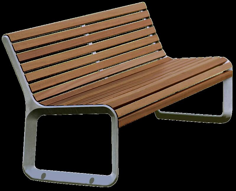 Sitzbank PORTIQOA mit Rückenlehne, mit Jatobaholzbelattung