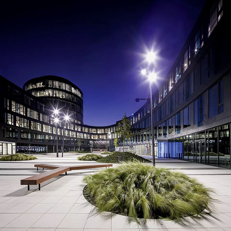 Dreifach-Eckbank WOODY, 120°, mit Jatobaholzbelattung