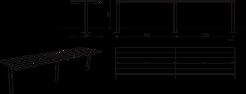 Doppeltisch WOODY mit Holzbelattung FSC® 100%-zertifiziertes Jatoba