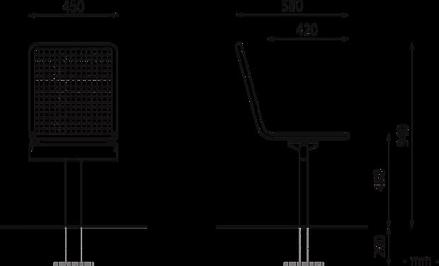 Drahtgittersitz TARVIS mit RL + AL
