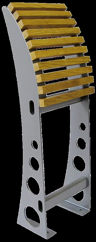 Anlehnbank RELIEF mit Holzbelattung Esche