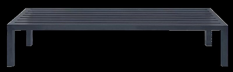 Sitzbank LIGURIA ohne Rückenlehne, zum freien Aufstellen, mit Stahlauflage, in RAL 7016 anthrazitgrau