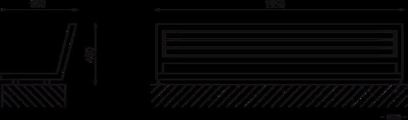 Mauerauflage LIGURIA mit Rückenlehne