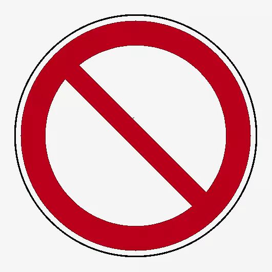 Hinweisschild ALLGEMEINES VERBOTSZEICHEN Folie bedruckt, Ø 200 mm