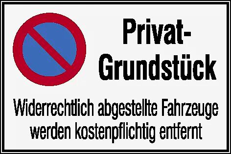 Hinweisschild HALTEVERBOT 2 mm stark