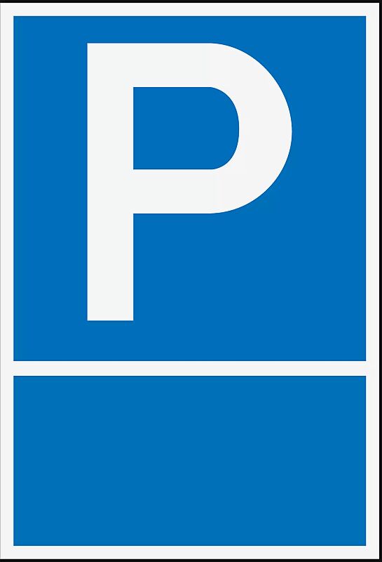 Schild: Parkplatz - mit Freifeld zur Selbstbeschriftung - Aluminium 0,6 mm