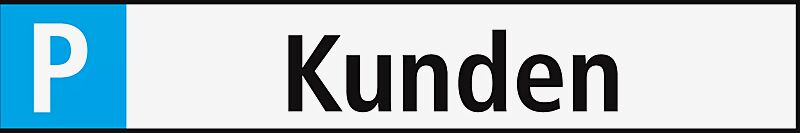 Schild: Parkplatz - "Kunden" Aus Aluminium 0,6 mm.