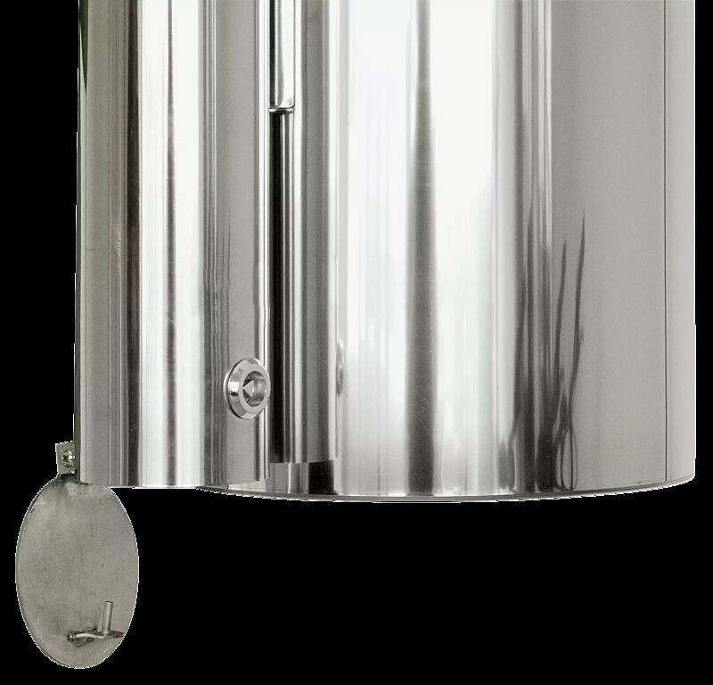 Detail: geöffnete Bodenklappe vom Ascher