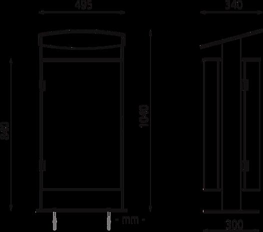 Abfallbehälter SARNIA z. A., Flachdach