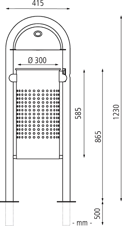 WOLVERTON z. E., Lochbloch, G.-Höhe 1700 mm