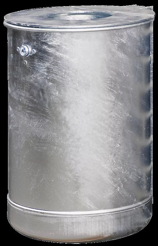 Abfallbehälter KÖLN, ohne Ascher, 50 Liter, Vollblech, zur Wandbefestigung, feuerverzinkt