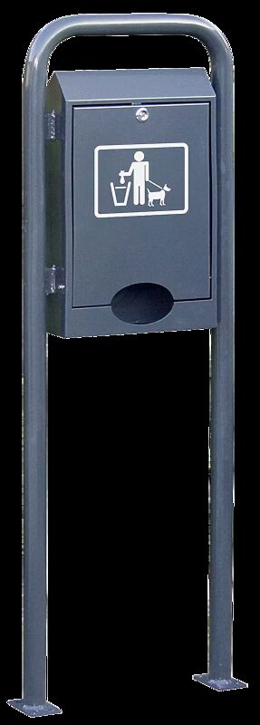 Hundekotbeutelspender COLLIE, zum Aufdübeln, in RAL 7016 anthrazitgrau