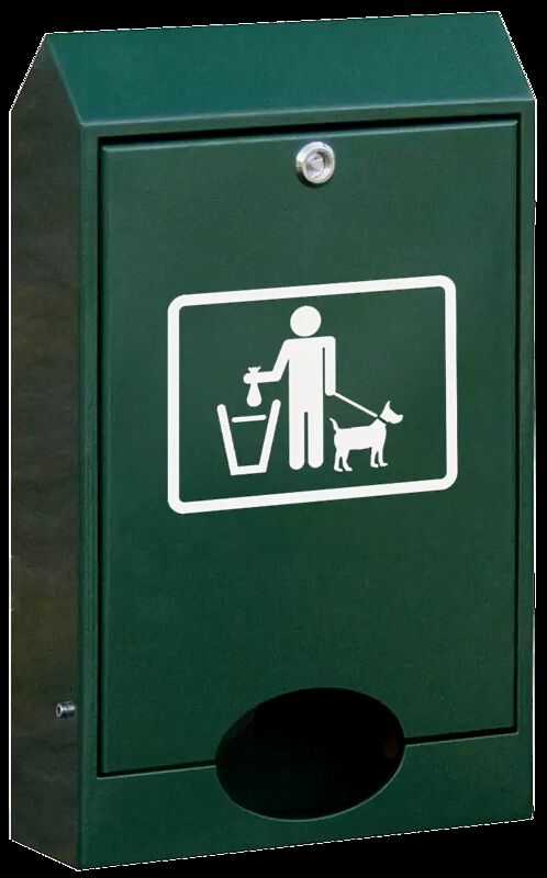 Hundekotbeutelspender COLLIE, in RAL 6005 moosgrün
