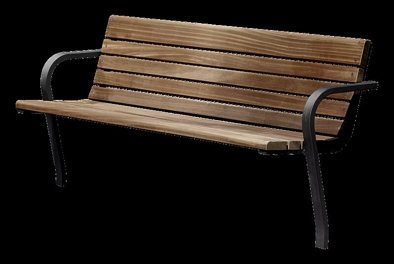 Seniorenbank JK1, Stahlteile in RAL 7021 schwarzgrau