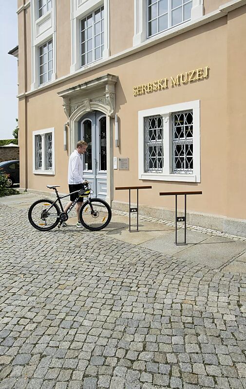 Anlehnbügel SOHA zum Aufdübeln, in RAL 7016 anthrazitgrau