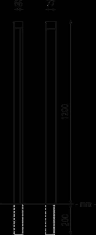 Poller IMAWA ohne Schließung, Ausführung 2, Höhe 1200 mm