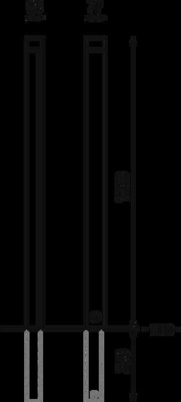 Poller IMAWA mit Dreikantschloss, Ausführung 2, Höhe 1000 mm