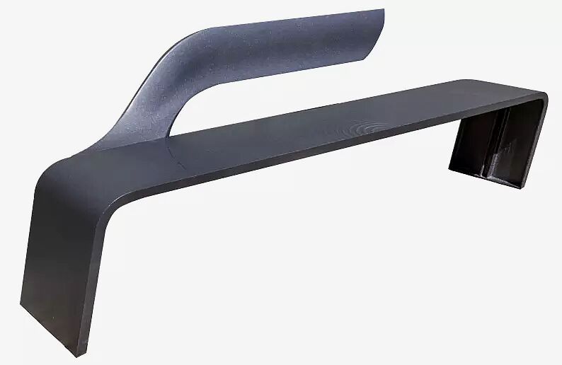 Sitzbank WAVE in RAL 7024 graphitgrau